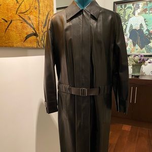 Vintage Gucci leather trench coat.